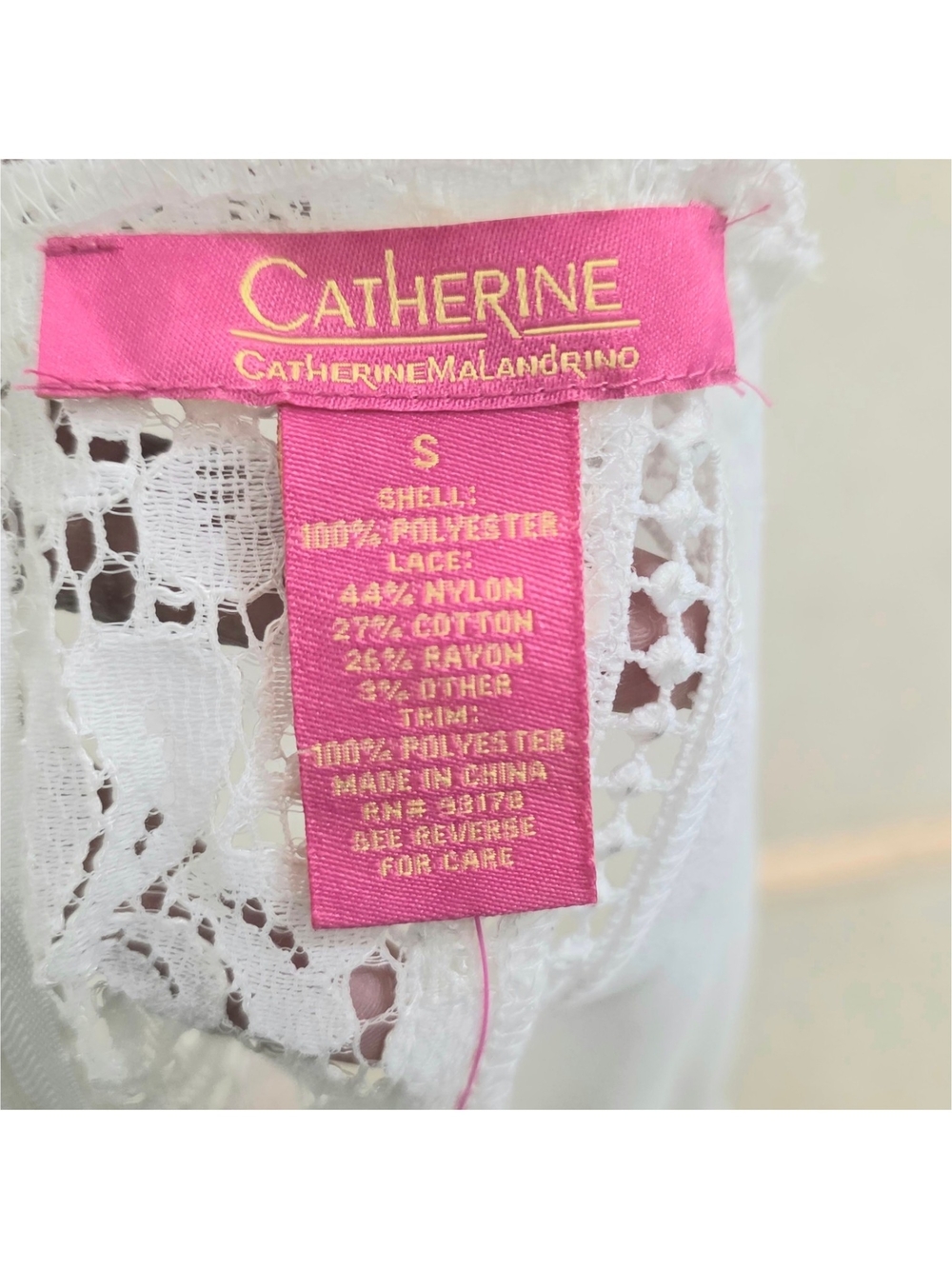 Catherine Malandrino Off White Lace Peplum Mock Neck Blouse Top NWT Size S - Picture 11 of 13